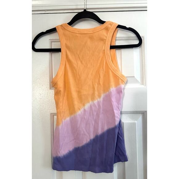 ELECTRIC & ROSE Anthropologie Sinclair Rib Tank Violet Melon Tie-Dye Top - Small - Picture 4 of 5